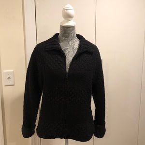Black textured jacket by Saint Tropez West